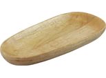 Vassoio Ovale In Legno Di Mango Decorazione Naturale 28X12X2,5Cm