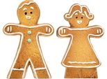 Incantevoli Statuette Di Pan Di Zenzero In Ceramica Per Le Decorazioni Natalizie, 2 Pezzi