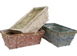 Set Di 8 Cesti Decorativi Per Piante Bianche, Grigie E Marroni, 20X11 Cm, Per Piante Da Appartamento Ed Erbe Aromatiche