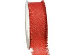 Nastro Decorativo Rosso Oro Con Frange 40Mm 15M Nastro Per Regali Di Natale