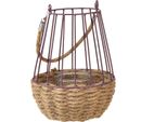 Lanterna Con Manico In Vetro Natura Viola Ø18Cm H22Cm Decorazione Lanterna Boho