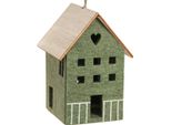 Casetta Decorativa In Feltro Con Tetto In Legno Per Albero Di Natale E Decorazioni Dell'avvento, 4 Pezzi