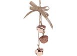 Campane Di Natale Rosa Rame Decorazioni Per L'albero Di Natale Ø3,5 Cm Set Di 3 Decorazioni Lucide Opache