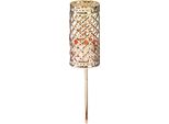 Portacandele A Bastoncino Dorato Ø24Mm H10Cm Set Di 4 Decorazioni In Metallo