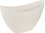 Fioriera Beige In Plastica Decorativa Ovale 24X10X15Cm Set Di 3