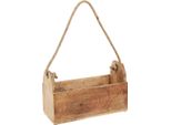 Fioriera In Legno Juta Decorazione Rustica 27X12X17Cm
