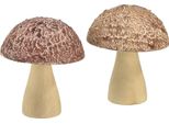 Funghi Decorativi In Legno Decorazioni Autunnali Per La Tavola Naturale Marrone 5×6 Cm Set Da 8 Pezzi, 8 Pezzi