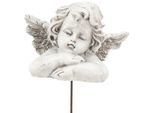 Angelo Decorativo Su Bastone Set Di Figure Di Angeli Della Tomba Grigio Bianco Decorazione Della Tomba Vintage 3 Pezzi