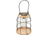 Lanterna Solare Da Giardino In Metallo Nero Boho Ø17Cm
