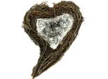 Cuore Di Vite Intrecciata Naturale 15X23X5Cm, Cuori Decorativi Per Decorazioni Di Tombe E Monumenti Funebri, Set Di 4 Pezzi