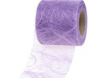 Velo 8Cm 25M Lilla - Nastro Decorativo In Fibra Di Seta Per Composizioni Floreali, Decorazioni Da Tavola, Decorazioni Per Esterni