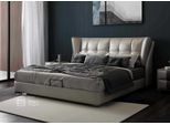 Camera Da Letto Grigia Letto Imbottito Chesterfield Mobili Italiani Jvmoebel ®