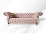 Divano Chesterfield A 3 Posti Rosa Design Divani Imbottiti Divani In Pelle Divani In Pelle