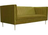 Divano Verde In Tessuto Soggiorno Tre Posti Design Divani Imbottiti Divani Lusso