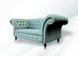 Chesterfield 2 Posti Verde Soggiorno Divano Design Moderno Mobili Creativi Tessuto