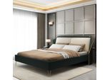 Letto Tessile Di Lusso Design Matrimoniale Camera Da Letto Letti Classici Nuovo Metallo Verde