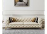 Divano Chesterfield Divano Tappezzato 3 Posti Set Divani Divani Bianco Nuovo