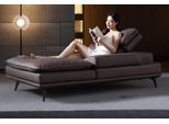 Soggiorno Mobili Soggiorno Design Moderno Divano Pelle Marrone Tessile Chaise Longue Nuovo