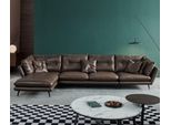 Divano In Pelle Divano Zona Giorno Design Angolare Divano Moderno Divano Angolare Forma L Marrone Nuovo
