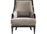 Poltrona Wing Chair Poltrona Monoposto In Tessuto Grigio Soggiorno Classicoе