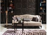 Set Di Divani 3 Posti Tavolino Divano Imbottito Chesterfield Grigio