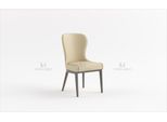 Sala Da Pranzo 1X Sedia Sedie Vere Seduta Imbottitura Poltrona Poltrona Design Pelle Moderna