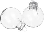 Mini Baubles Natalizi In Vetro Retro Trasparente 3Cm 22 Pezzi Decorazione