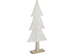 Albero Di Natale In Feltro Decorativo A Forma Di Cuore Color Crema Beige 35 Cm Set Da 2 Pezzi Natale, 2 Pezzi