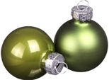 Mini Baubles Di Natale In Vetro Verde Chiaro 3Cm Set 22 Decorazioni Per Albero Di Natale