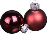 Mini Baubles Natalizi In Vetro Con Bacche Ø3Cm 22Pz Decorazioni Per Albero Di Natale