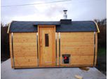 Sauna In Legno Sauna Da Giardino Sauna Da Esterno Sauna A Botte 4-6 Persone 46 Mm 400Cm