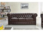 Divano A Tre Posti Imbottito Design Divano Moderno 3 Posti Chesterfield Marrone