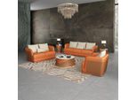 Divano Di Lusso Design Divano Imbottito Divani Moderni 3 Posti Tre Posti Arancione Grande Xxl