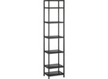 Scaffale In Vetro E Metallo Scaffale In Piedi Dal Design Moderno In Nero