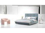Letto Di Design Blu 180X200 Letti Camera Da Letto Tessile Hotel Lusso Seduta Imbottita