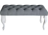 Panca Imbottita Chesterfield Panca Imbottita Panca Imbottita Tessuto Tessuto Stile Legno Sgabello