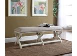 Sgabello Sgabello Imbottito Piedi Mobili Soggiorno Panche Seduta Pelle Beige Design Ottomana