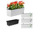 Set Di 3 Vasi Da Fiori Prosperplast | Urbi Case | Bianco | 60 Cm