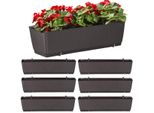 Set Di 6 Vasi Da Fiori Prosperplast | Ratolla Case Pw | Marrone | 50 Cm
