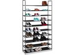 Relaxdays 2 X Scarpiera 50 Paia Di Scarpe Nero