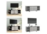 Vidaxl Mobile Tv Grigio Cemento 130X35X50 Cm Materiale A Base Di Legno - Mobile Tv - Mobile Tv - Mobiletto Tv - Lavagna - Mobiletto Stereo