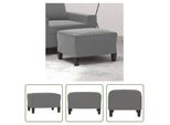 The Living Store Sgabello Grigio Scuro 60X50X41 Cm Tessuto In Microfibra