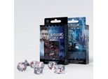 Q-Workshop Gioco Di Ruolo Classico - Set Di Dadi Trasparenti E Blu-Rossi (7)