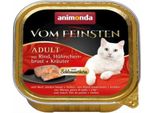Animonda Vom Feinsten Adult Schlemmerkern Con Manzo, Petto Di Pollo Ed Erbe 100Gx32