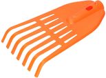 Kotarbau® Rastrello Per Foglie Plastica 7 Denti Arancione Rastrello Giardino Senza Manico Rastrelli Per Foglie Erba Siepi Leggero