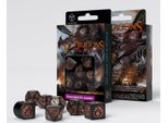 Q-Workshop Dragons Set Di Cubi Moderni Nero E Rame (7 Pezzi)
