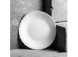 Piatto Da Dessert Luminarc Feston In Vetro Bianco (Ø 18,5 Cm)