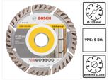 Bosch Standard Per Disco Diamantato Universale 125 X 22,23 Mm 5 Pezzi ( 5X 2608615059 ) Per Calcestruzzo, Acciaio-Calcestruzzo, Mattoni, Calce E Arenaria