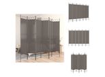 Vidaxl Paravento 6 Pezzi Antracite 240X200 Cm Tessuto - Divisorio Per Ambienti