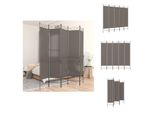 Vidaxl Paravento 5 Pezzi Antracite 200X200 Cm Tessuto - Divisorio Per Ambienti